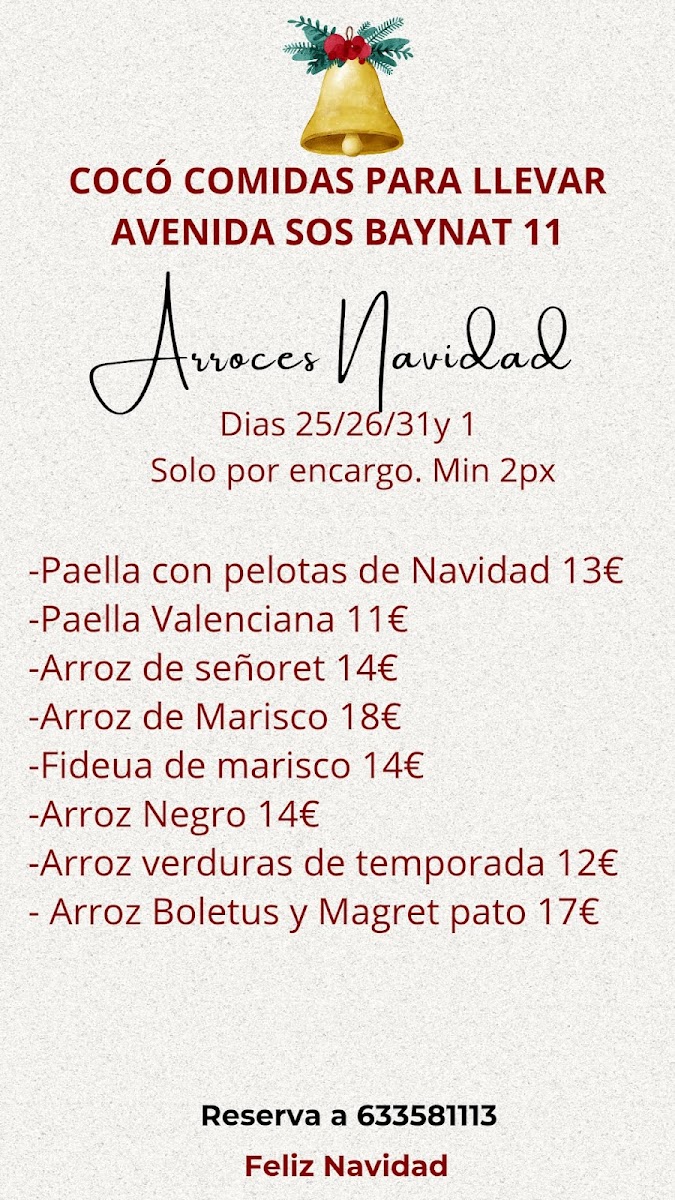 Menu Cocó, Comidas Para Llevar-5