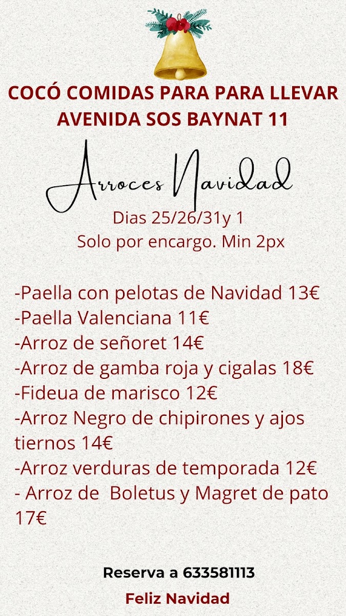 Menu Cocó, Comidas Para Llevar-6