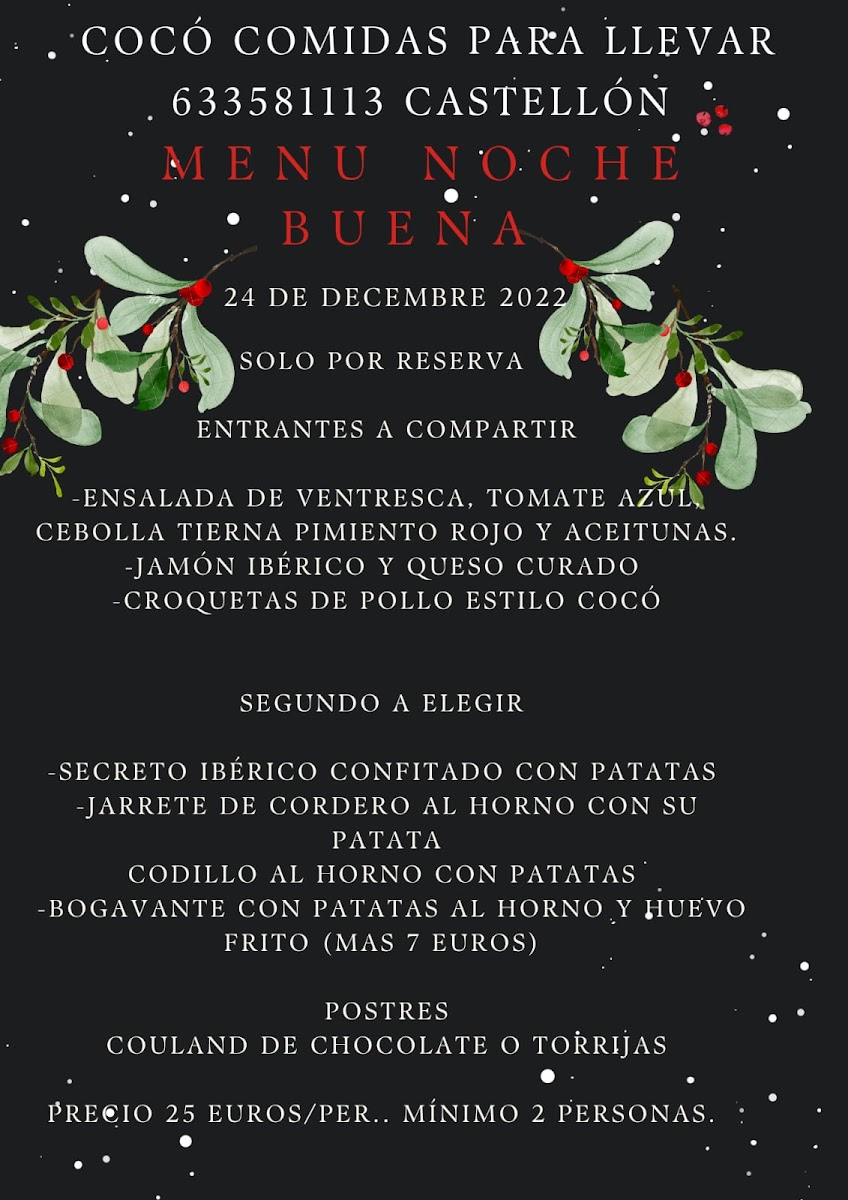 Menu Cocó, Comidas Para Llevar-8