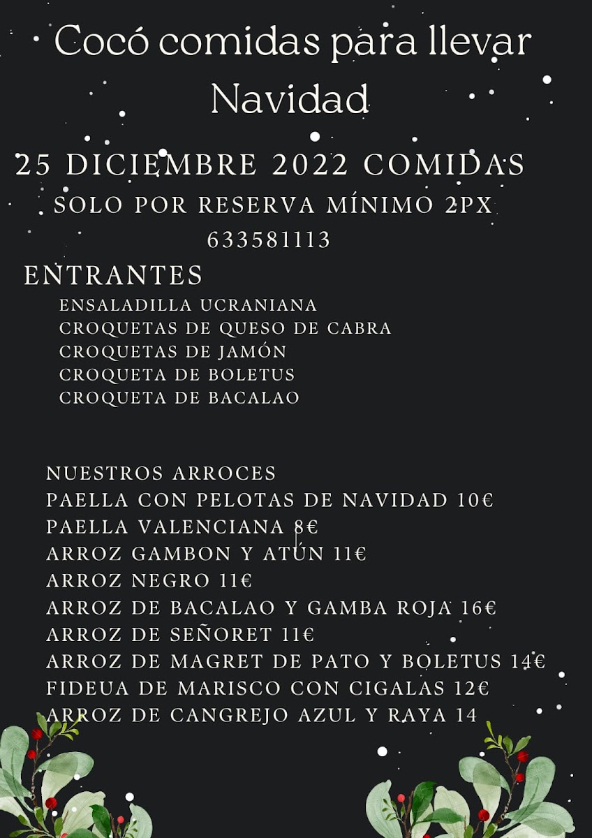 Menu Cocó, Comidas Para Llevar-9